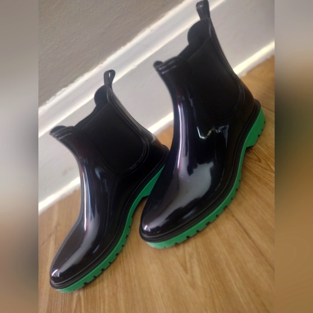 Black Leather Ankle Boots